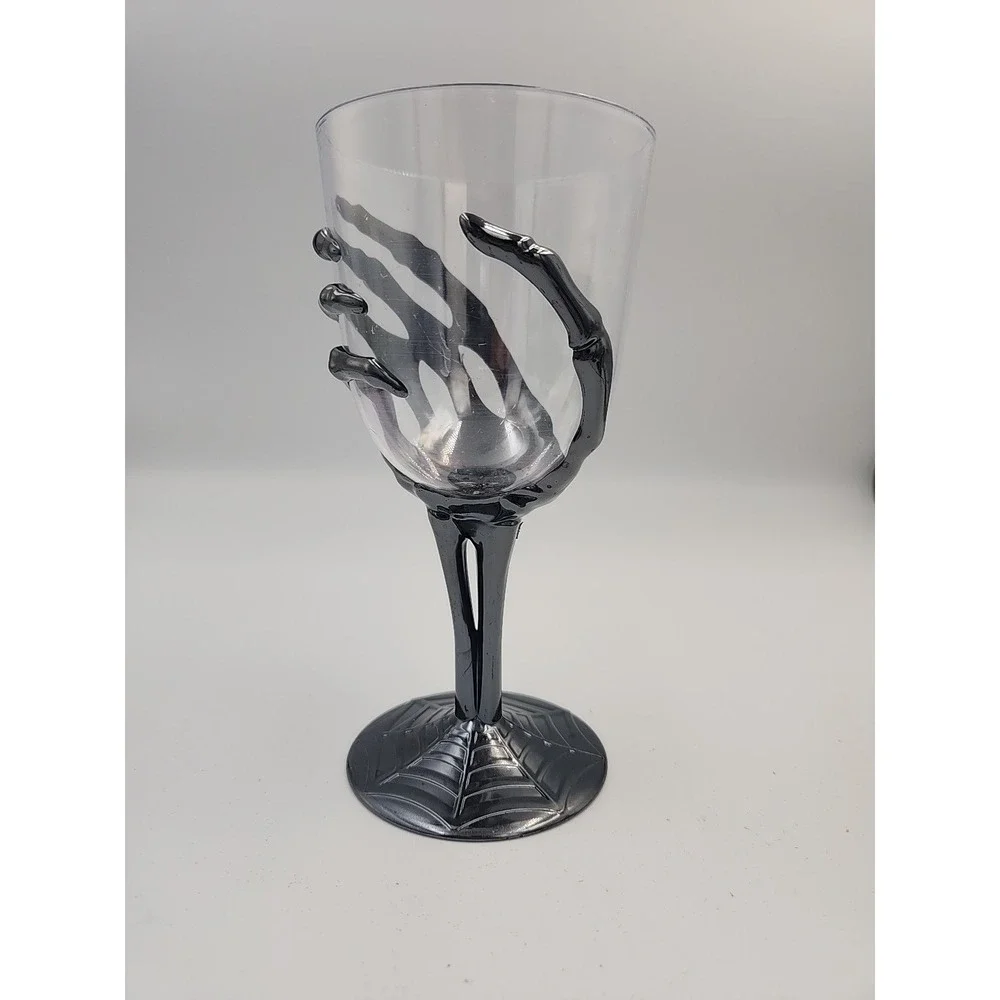 Spooky Skeleton Hand Goblet LOT of 9 Acrylic‎ 11.8 oz Gothic Halloween